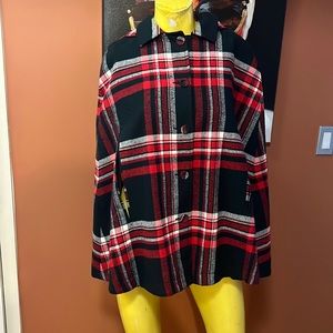 Cooperative PLAID Cape by Urban Outfitters SIZE XS